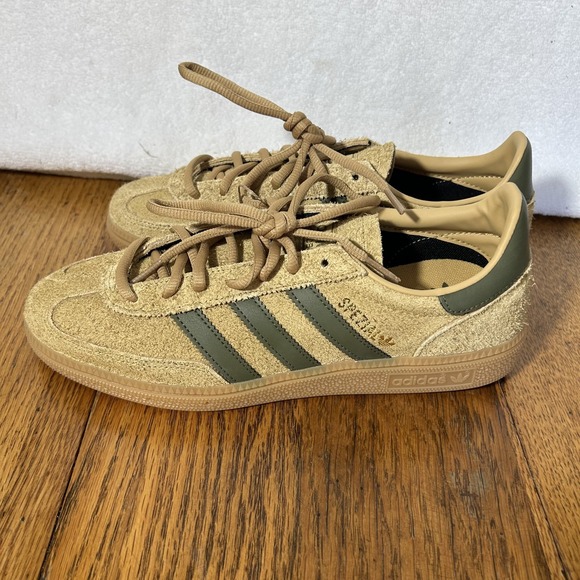 adidas Shoes - Adidas Womens Size 9 M's 7.5 Handball Spezial Golden Beige Olive Green Shoes